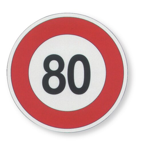 Naljepnica ogranič.brzine 80km